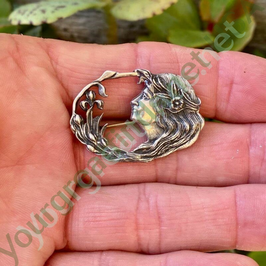 Vintage Sterling Silver Goddess Brooch - Elegant Pin for Women, Perfect for Jackets, Scarves, Blazers & Special Occasions