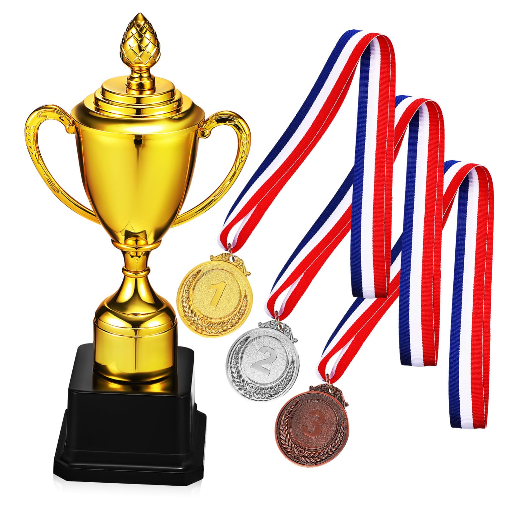 Mini Plastic Trophy Toy - Small Reward Trophy for Kids, Awards, and Party Favors | Perfect for Classroom Prizes, Sports Awards, and Birthday Party Decorations