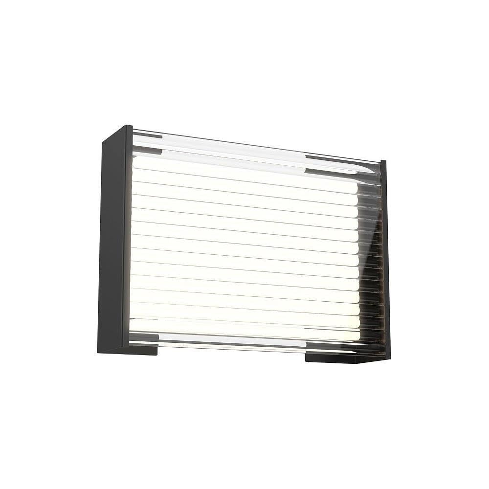 Kuzco Lighting EW37207-BK Dynamo Outdoor LED Wall Sconce Light Fixture - Black - Weatherproof Exterior Lighting for Porch, Patio, Garden & Entryway