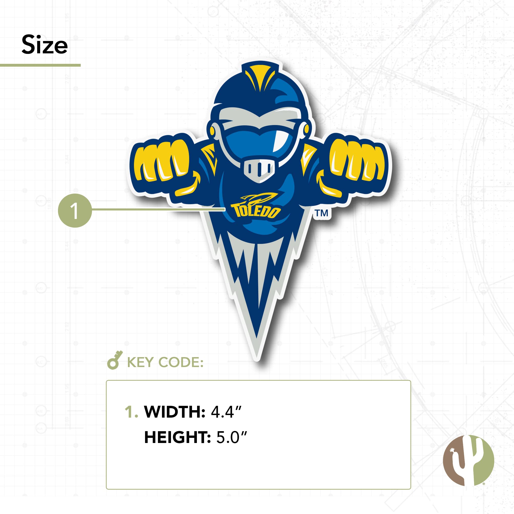 University of Toledo UT Rockets Vinyl Decal Sticker - Waterproof Laptop, Water Bottle, Car, Scrapbook Decoration - Perfect for College Students, Alumni, and Fans - Show Your School Spirit Anywhere!