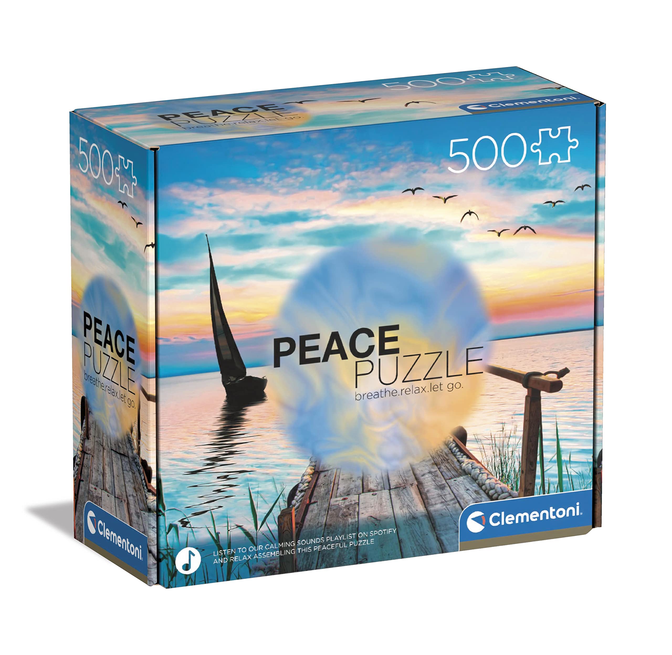 Clementoni 500-Piece Mindfulness Puzzle - Peaceful Wind, Relaxing Adult Puzzle for Stress Relief & Meditation (35121) | Perfect for Home Decor, Gift Ideas & Family Bonding Activities