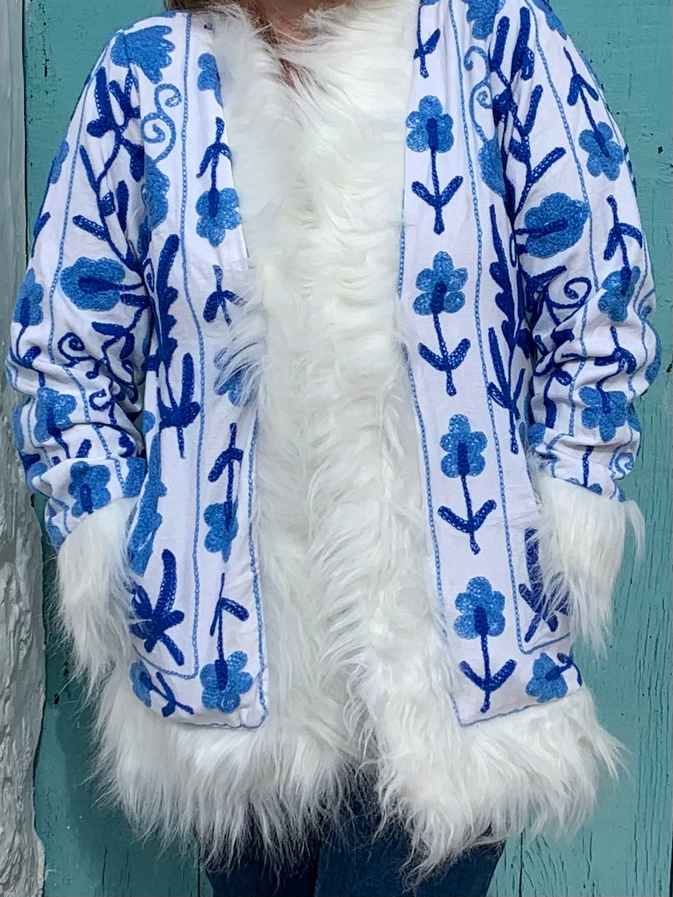 Boho Gypsy Ibiza Jacket - Stylish Hippie Embroidered Kimono Cover Up for Women | Perfect for Beach, Festival, and Vacation Outfits
