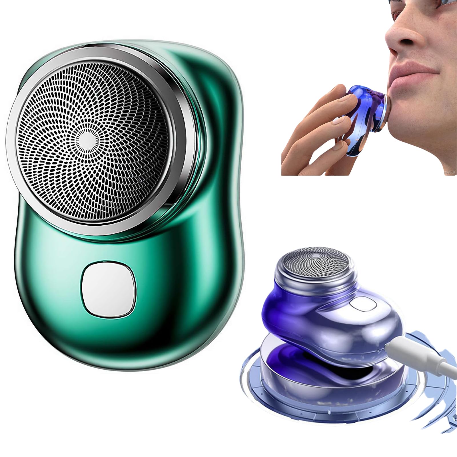 Mini Electric Shaver for Men - Portable USB Rechargeable Travel Razor with Powerful Motor | Perfect for Home, Office & On-the-Go Grooming | Compact Men's Shaving Kit for Business Trips & Daily Use