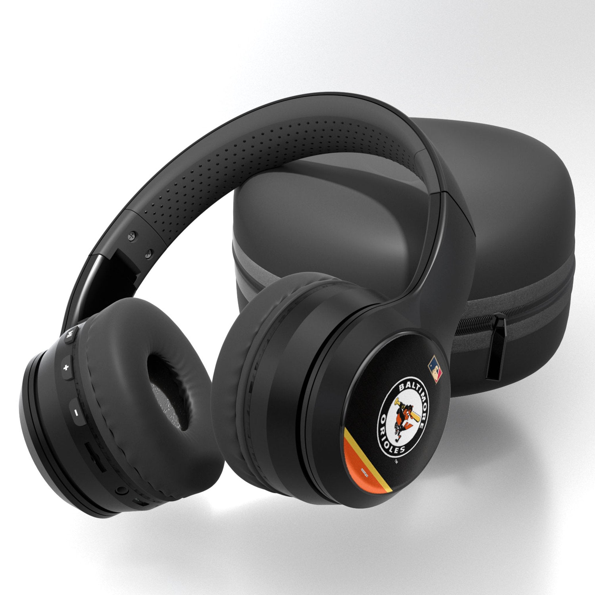 Baltimore Orioles 1966-1969 Cooperstown Collection Bluetooth Headphones - Wireless Over-Ear Sports Headset with Carrying Case - Perfect for Baseball Fans & Game Day Listening