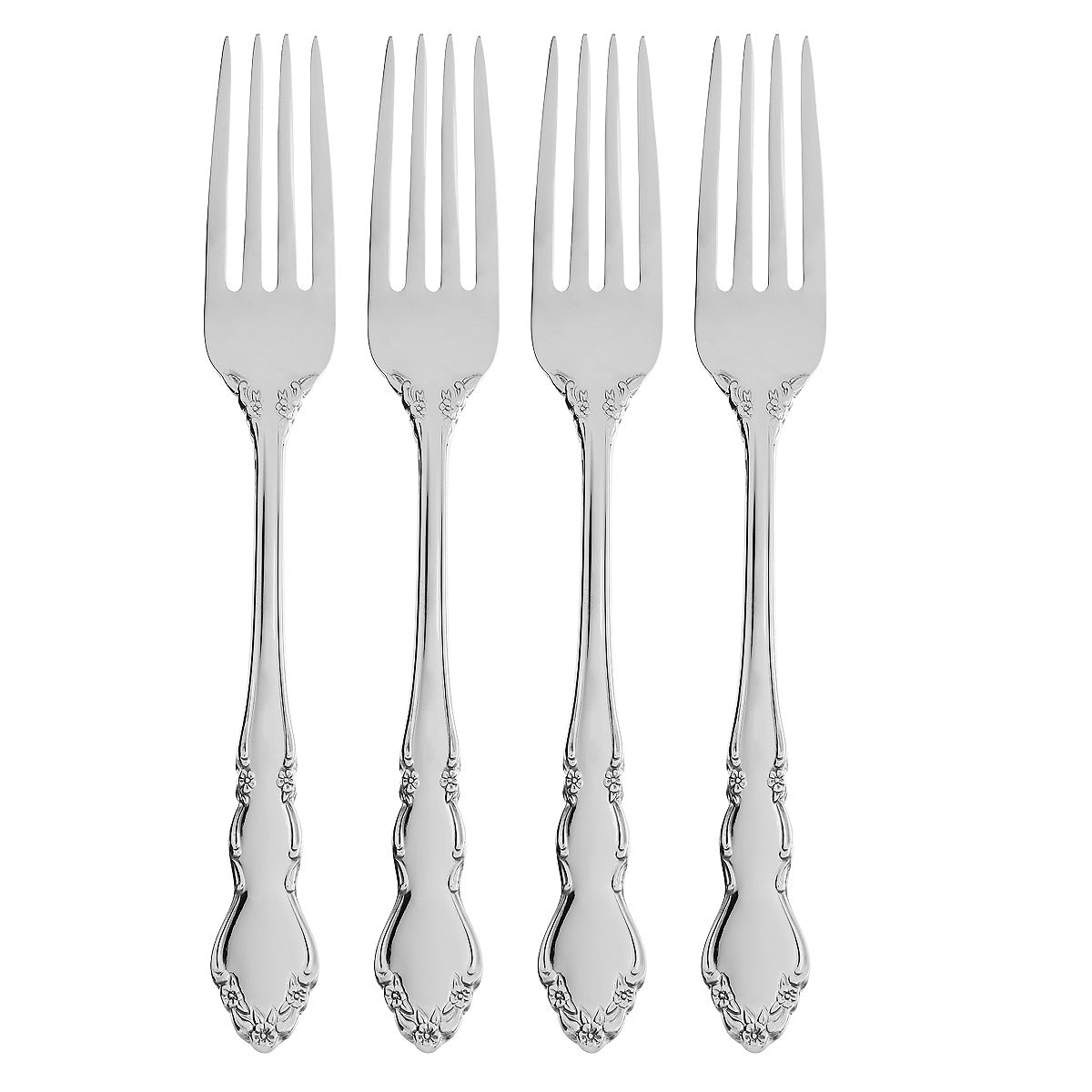 Premium Dover Dinner Fork Set of 4 - 18/10 Stainless Steel Flatware - Elegant Tableware for Fine Dining, Restaurants & Home Entertaining