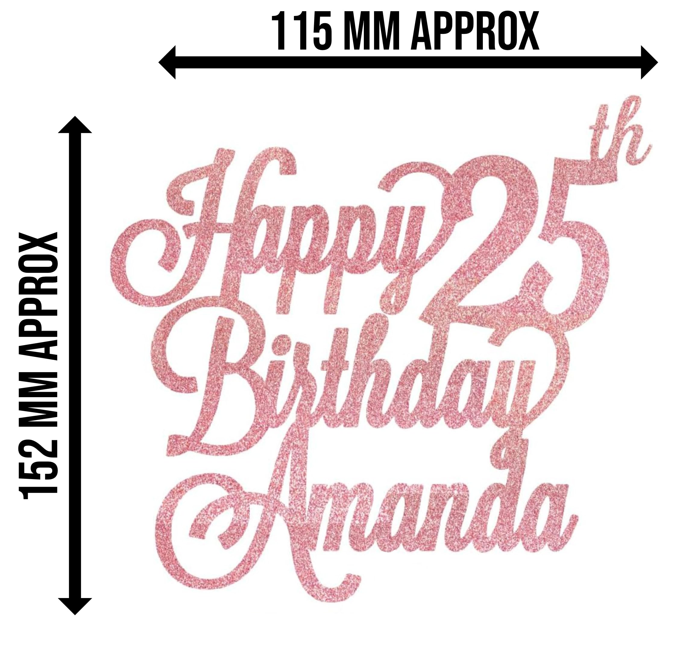 Custom Birthday Cake Topper - Personalized Glitter Name & Age Cake Decoration for 1st, 10th, 13th, 16th, 18th, 21st, 30th, 40th, 50th, 60th, 70th, 80th Birthday Parties (Rose Gold) - Perfect for Wedding, Baby Shower & Anniversary Celebrations