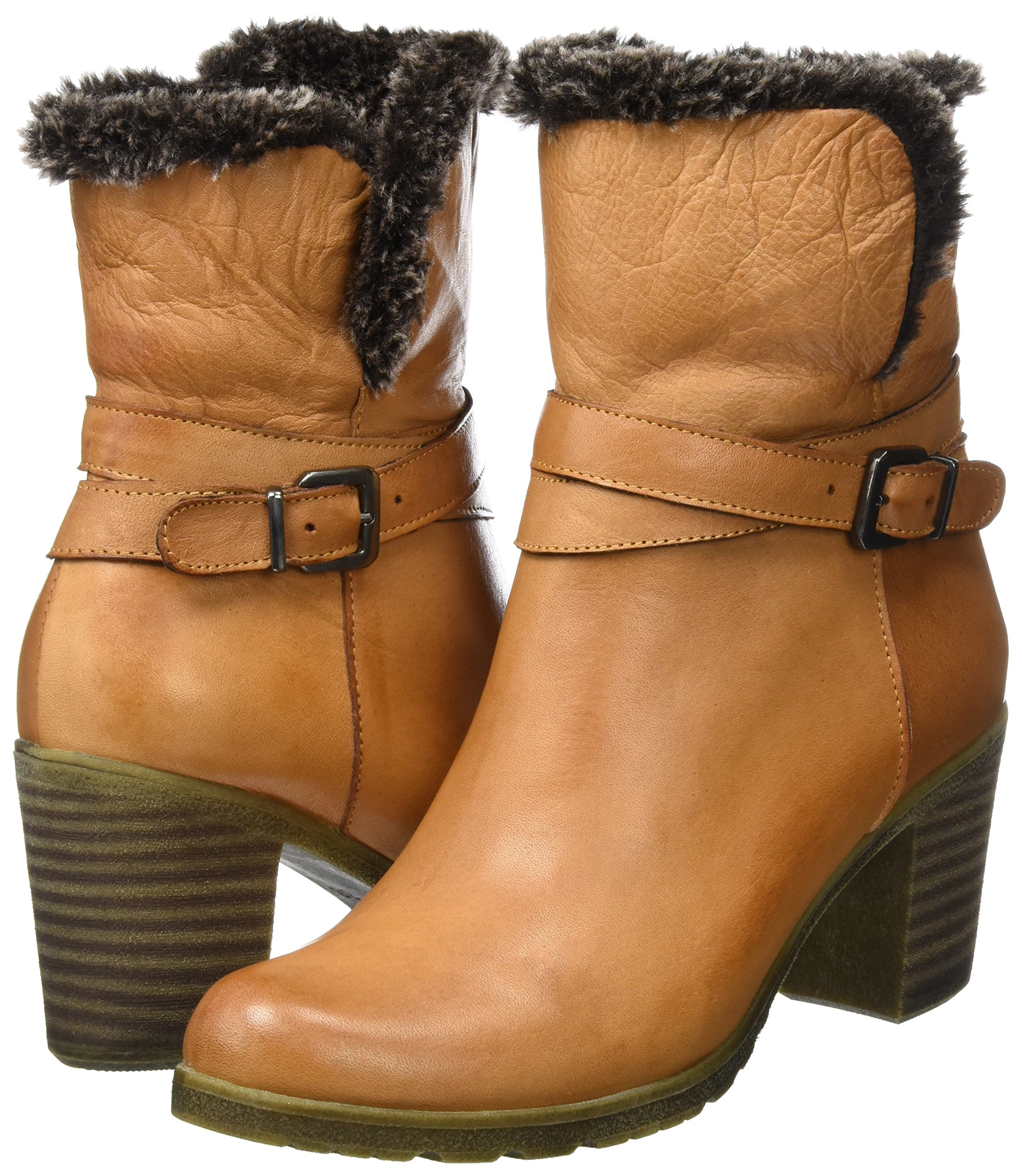 Andrea Conti Women's Ankle Boots - Stylish Leather Booties for Fall & Winter | Comfortable Low Heel Chelsea Boots for Casual Outfits & Office Wear