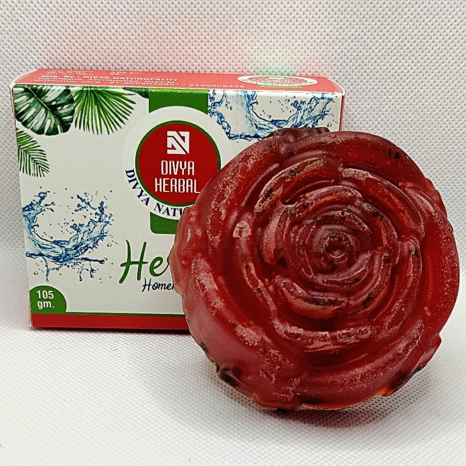 Divya Naturopathy Rose Petal Soap for Acne Treatment & Dark Circle Prevention | Moisturizing Bath Soap with Rose Essential Oil | Skin Nourishing & Spot Reduction | Pack of 10 | Perfect for Daily Skincare & Spa Relaxation