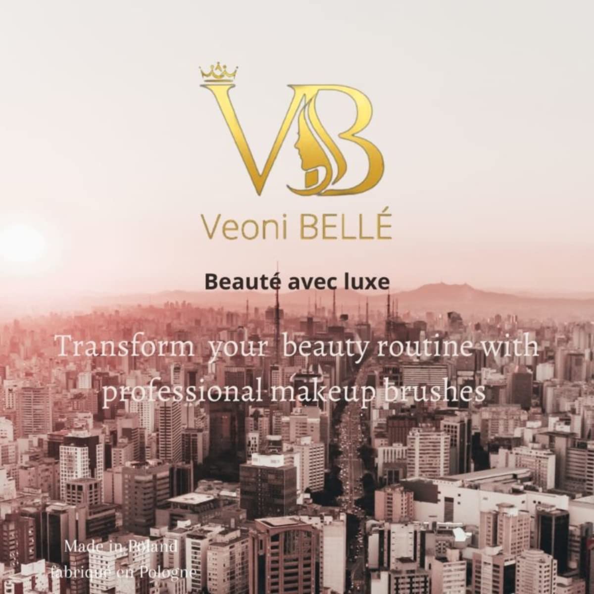 Veoni Belle Professional Makeup Brush Set - Soft Bristle Eyeshadow Blending Brush, Pencil Smudge Brush & Flat Brush | Perfect for Eyeshadow Application, Contouring & Smokey Eye Makeup | Ideal for Women's Daily Beauty Routine & Professional Makeup Artists