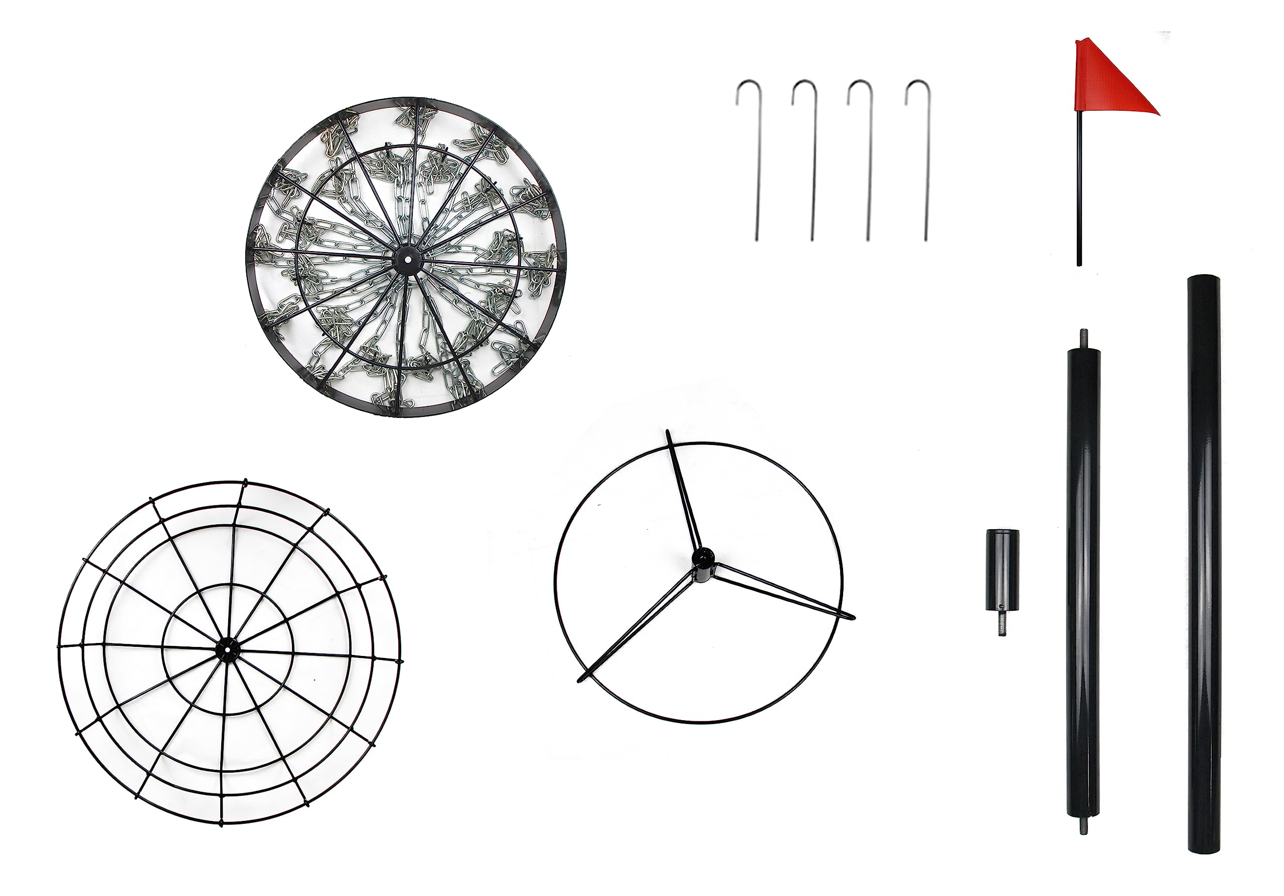 PDGA Approved HIAARO PRO Disc Golf Basket - Portable Heavy Duty 24-Chain Disc Golf Target for Professional Players | Perfect for Backyard Practice, Course Training & Outdoor Games