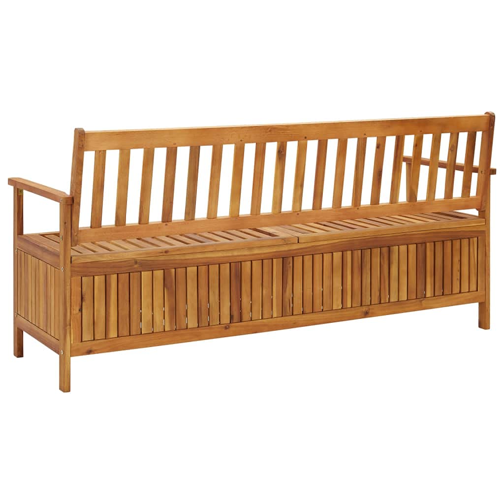 Acacia Wood Patio Storage Bench - Outdoor Deck Box with Seat for Garden, Pool & Porch - Perfect for Storing Cushions, Toys & Tools - Ideal for Backyard, Deck & Patio Furniture Organization