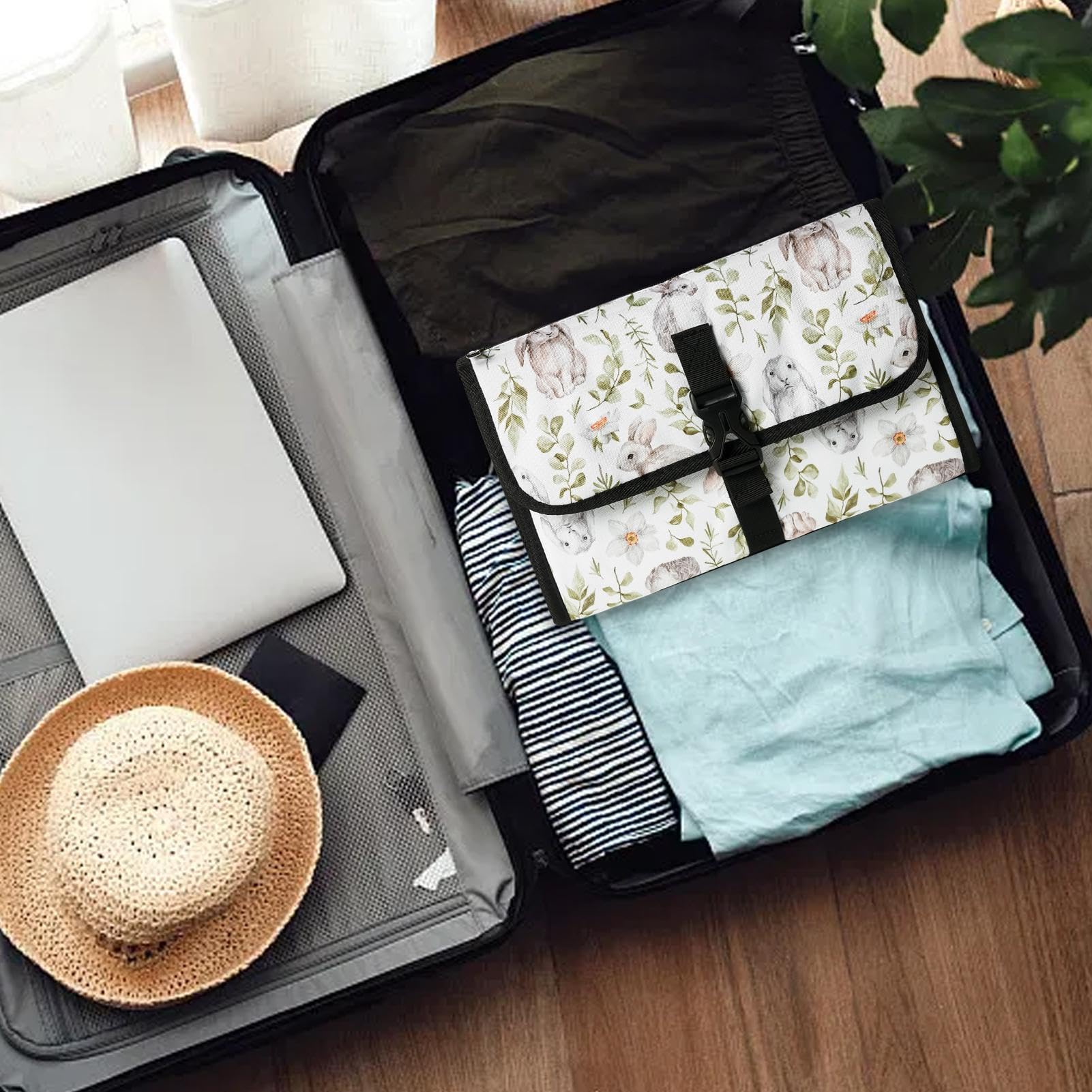 Portable Baby Diaper Changing Pad - Waterproof Foldable Travel Changing Mat for Infants & Toddlers | Compact Diaper Changer Bag for On-the-Go Parents | Perfect for Airplane, Car & Outdoor Use