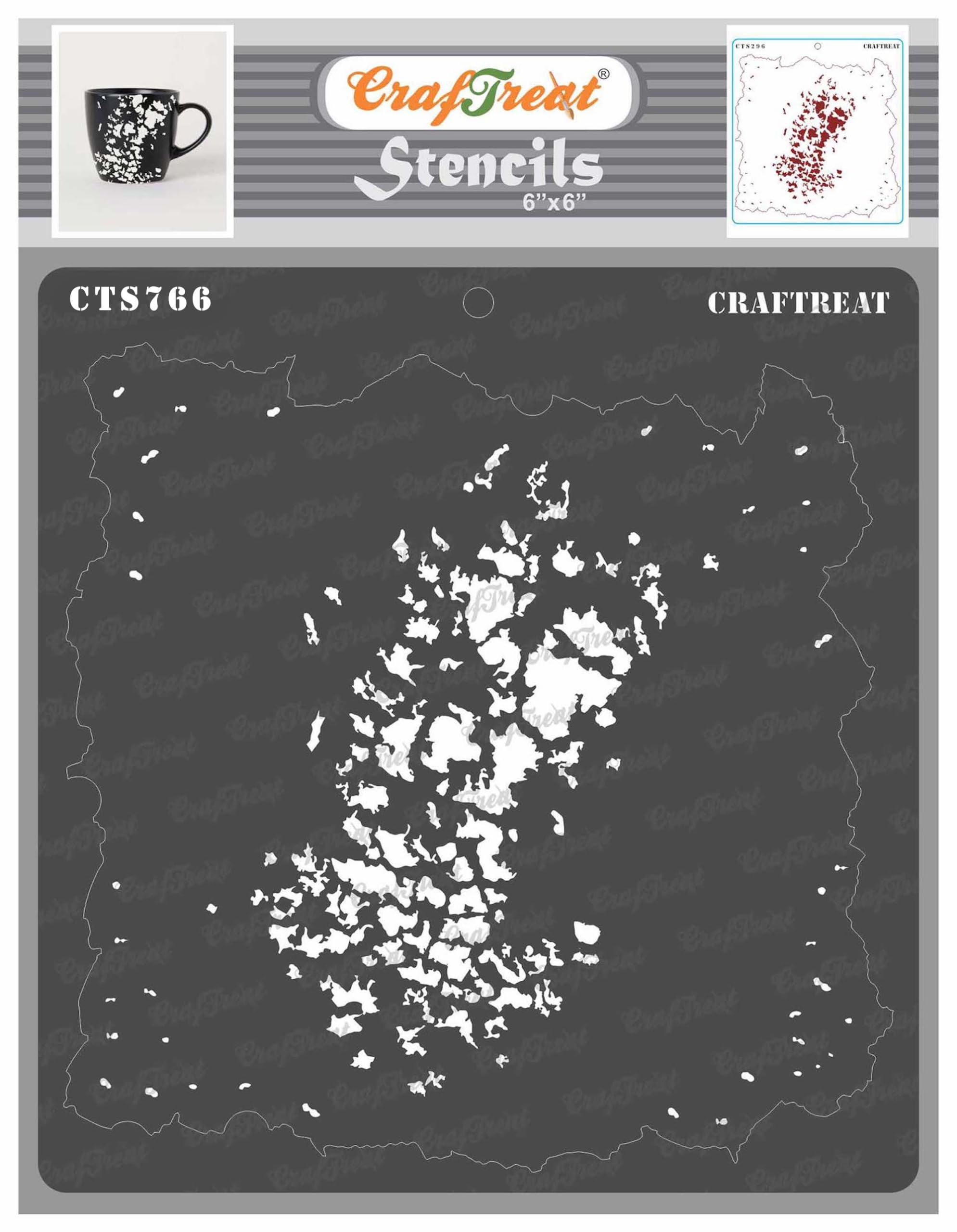Reusable Grunge Texture Stencils for Painting - 6x6 Inch DIY Art Stencils for Wood, Canvas, Paper, Fabric, Walls & Tiles | Perfect for Home Decor, Scrapbooking & Craft Projects