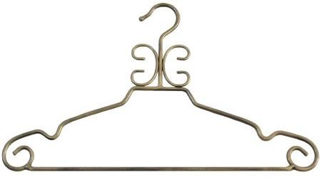 Antique Gold Decorative Suit Hanger - Premium Wooden Clothes Hanger for Jackets, Coats & Formal Wear - Perfect for Closet Organization & Luxury Wardrobe Display