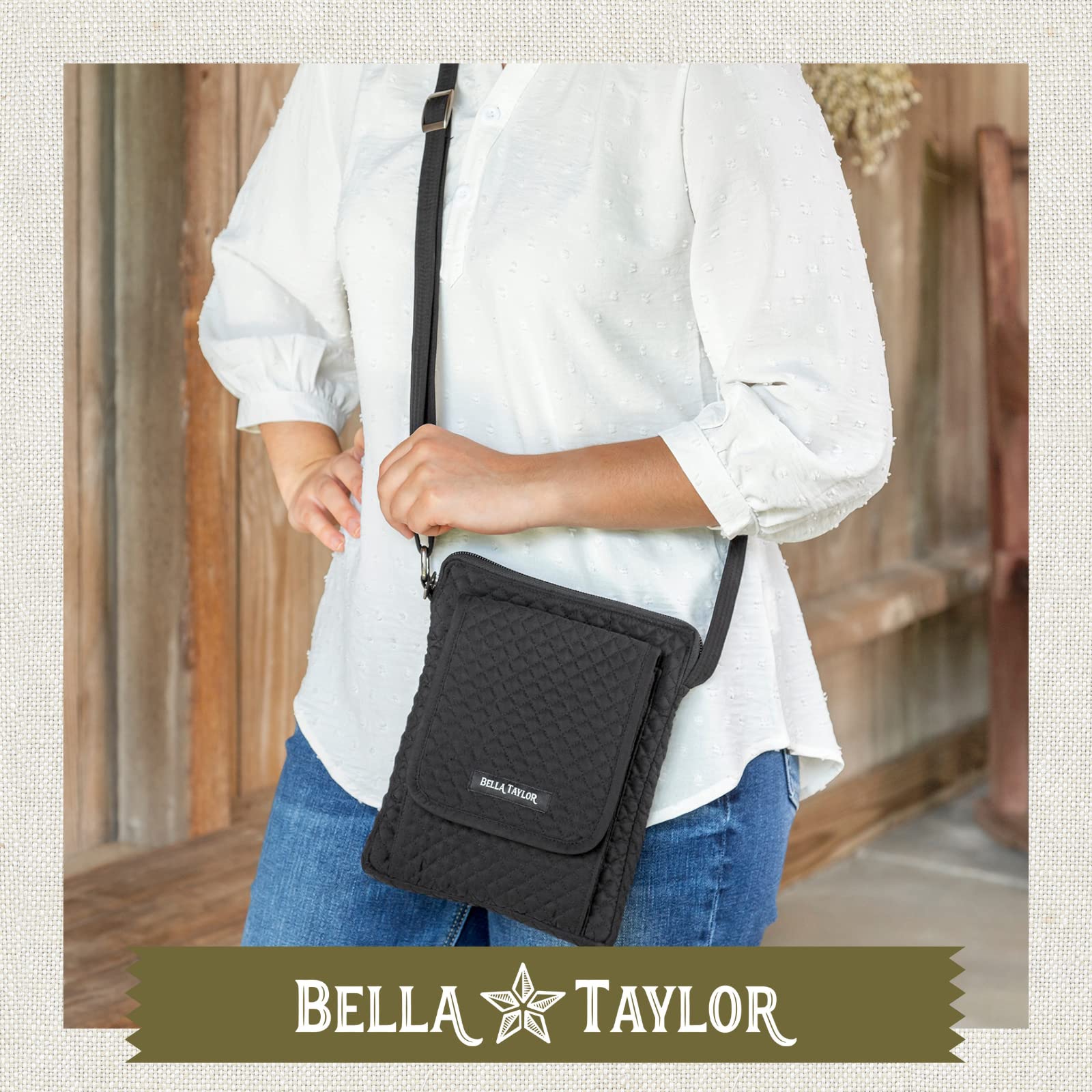 Bella Taylor Mini Crossbody Bag with Built-In Wallet - Stylish & Compact Purse for Women, Perfect for Travel, Shopping & Everyday Use