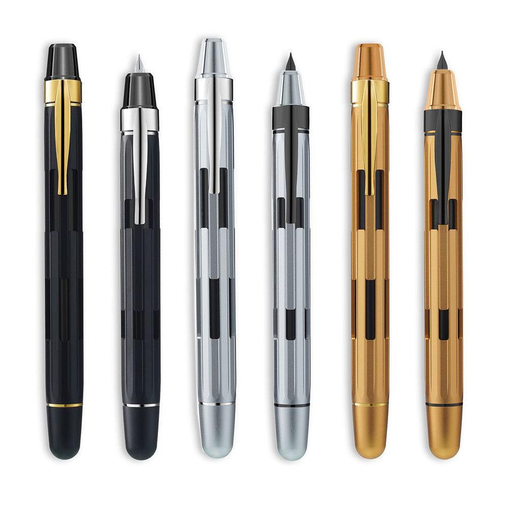 Nahvalur Fountain Pen Eclipse - Premium Black Resin Fountain Pen with Smooth Nib for Writing, Journaling & Calligraphy | Perfect Gift for Pen Enthusiasts & Professionals