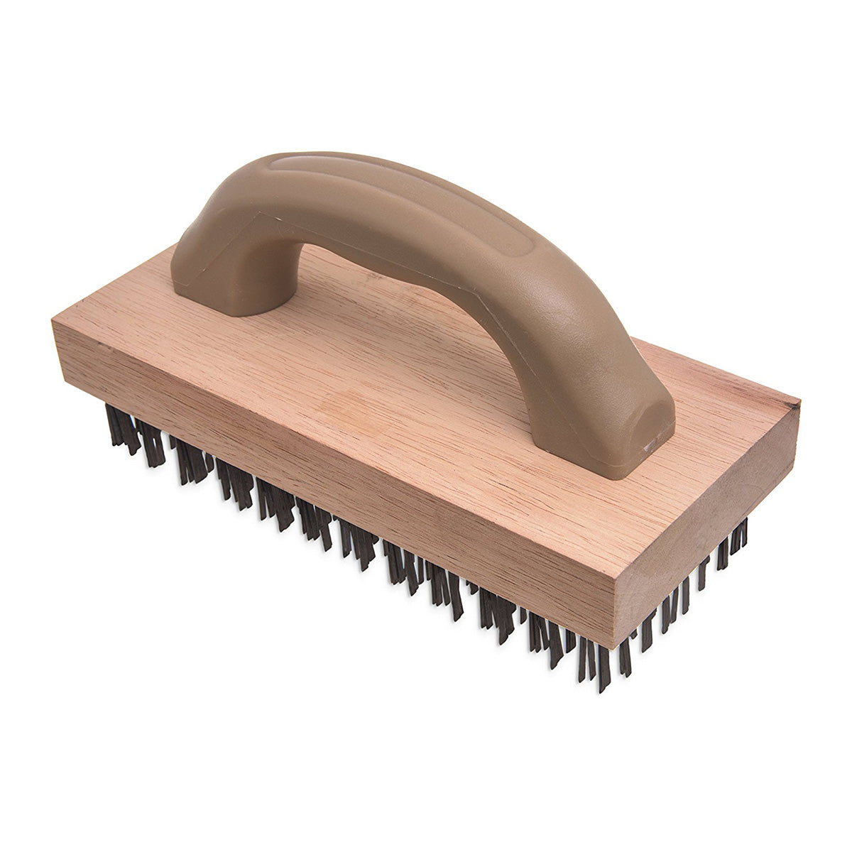Carlisle 4067600 Butcher Block Cleaning Brush with Flat Steel Bristles - 9 3/8 x 4 Inch - Heavy Duty Wood Cutting Board Scraper & Cleaner for Kitchen, Restaurant, and Food Prep Areas