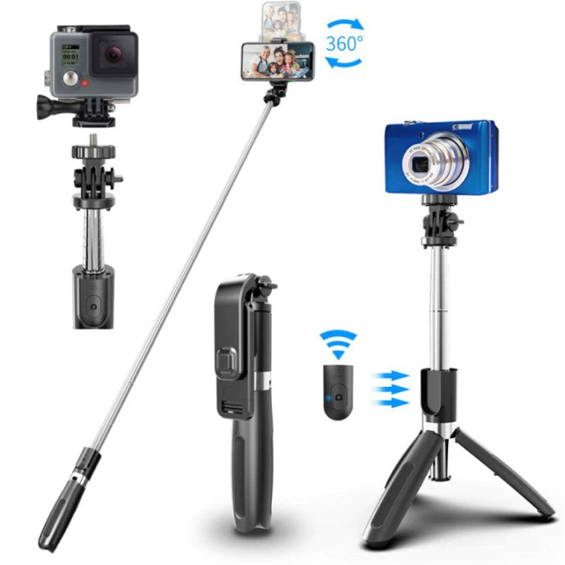 3-in-1 Bluetooth Selfie Stick Tripod with 360° Rotation - Extendable Phone Stand for iPhone Android - Perfect for Vlogging, Travel & Group Photos