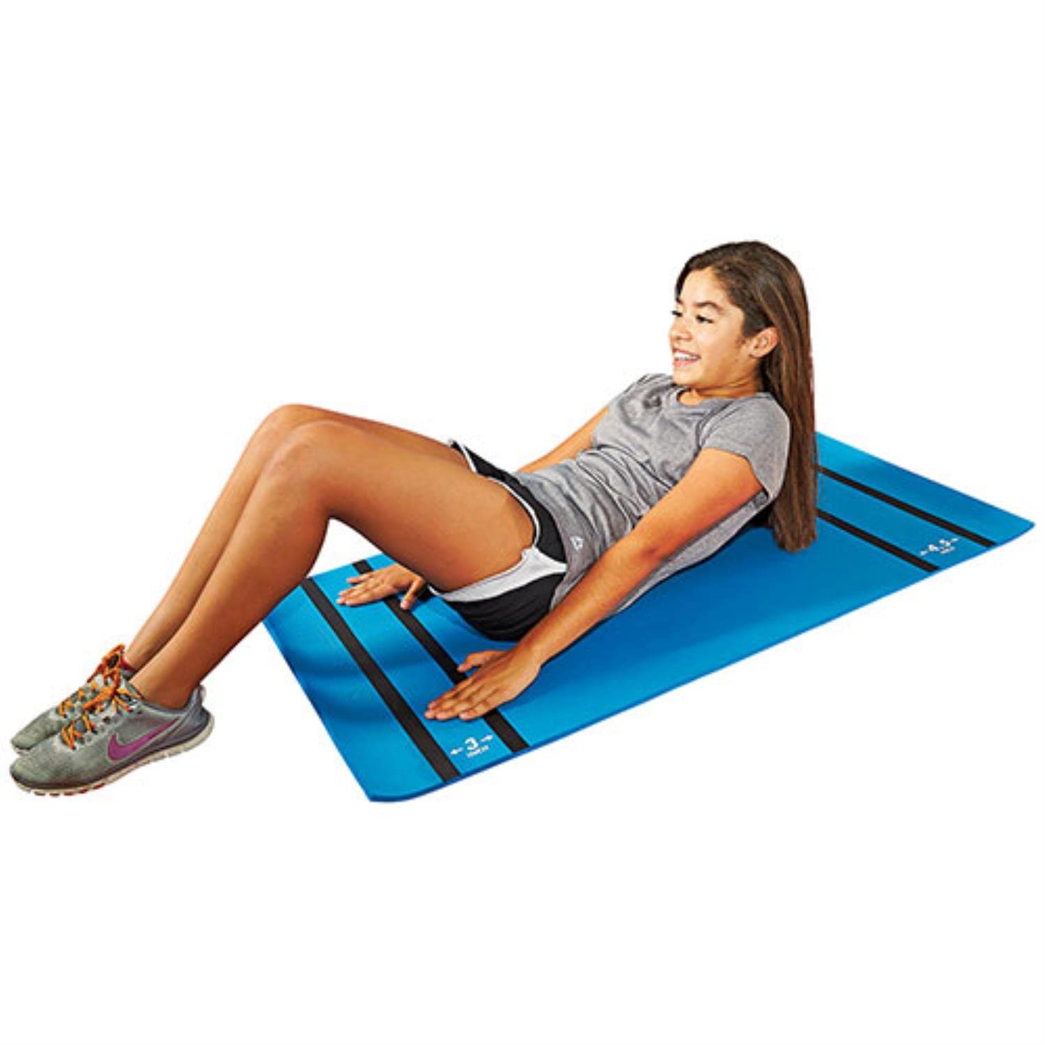 BSN Sports US Games Curl-Up Mat - High Density Exercise Mat for Ab Workouts, Core Training & Yoga - Perfect for Home Gym, Fitness Studios & School PE Classes