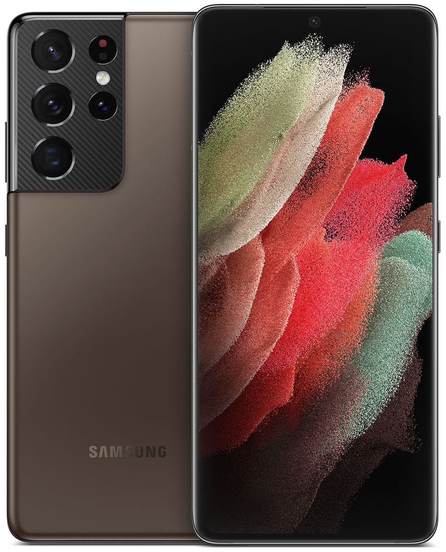 Samsung Galaxy S21 Ultra 5G 256GB Smartphone - Phantom Brown (AT&T Unlocked) - Premium Camera, 8K Video, S Pen Compatible for Photography & Business Use