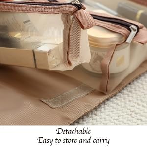 Sparrowfly Multifunctional Hanging Travel Toiletry Bag for Men & Women - Waterproof Cosmetic Organizer with Multiple Pockets, Perfect for Makeup Storage, Grooming Kit & Travel Essentials (Brown) - Ideal for Camping, Gym, Business Trips & Vacation Packing