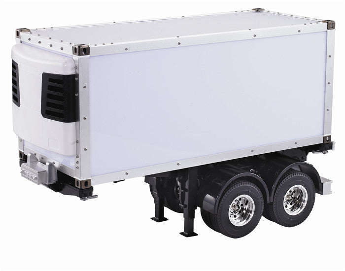 1/14 Scale RC Reefer Semi Trailer Container - US Stock - Unpainted DIY Model for TAMIYA Tractor Truck - Perfect for RC Truck Enthusiasts & Collectors - Great for Display, Racing & Simulation Play