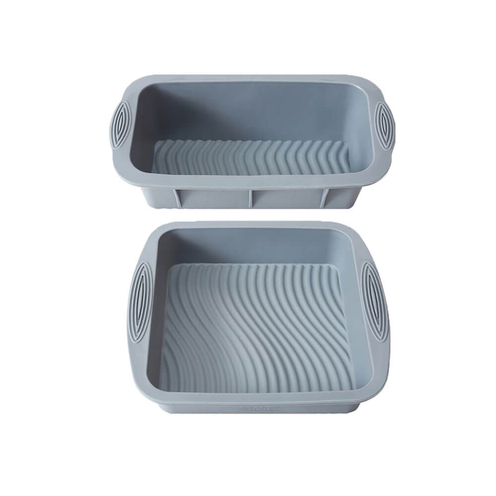 Non-Stick Silicone Loaf Pan & Square Baking Pan Set - Durable, Flexible, Oven Safe Up to 450°F - Perfect for Bread, Cakes, Meatloaf & Meal Prep