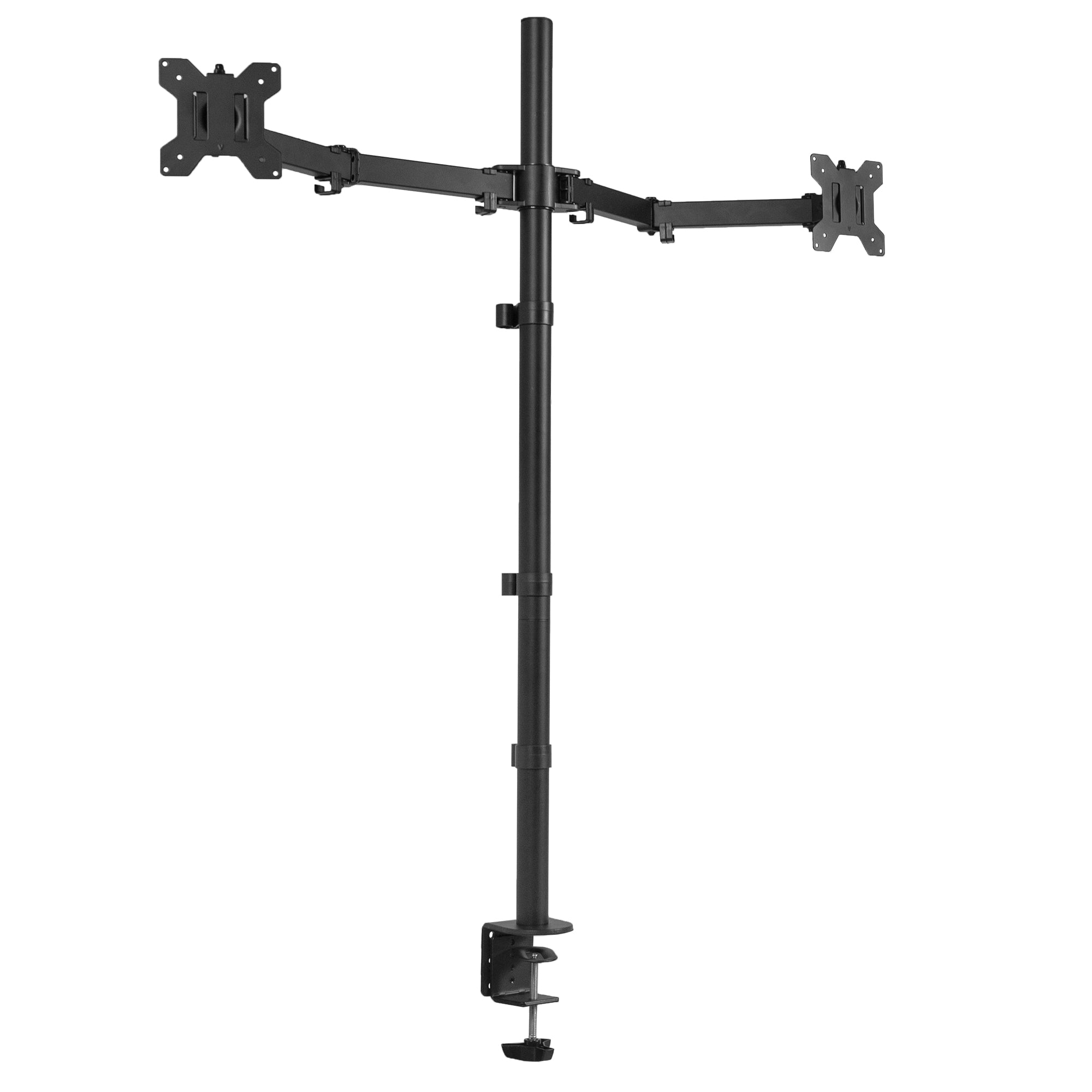 Dual Monitor Stand for 13 to 32 Inch Screens - Extra Tall Adjustable Desk Mount for Home Office & Gaming Setup