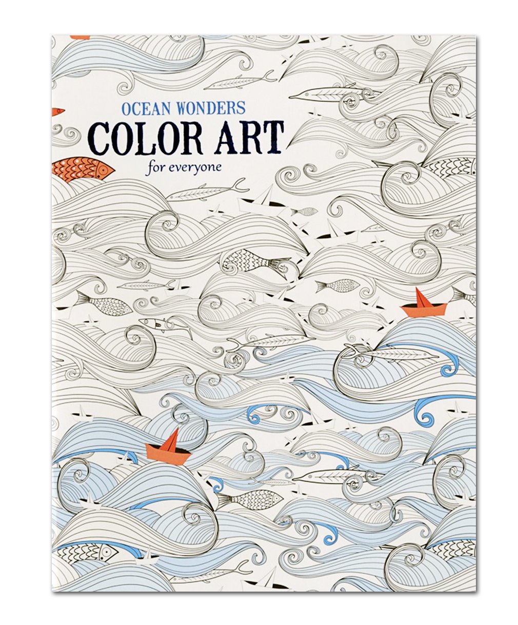 Ocean Wonders Coloring Book for Adults & Kids - Relaxing Underwater Scenes with Marine Life Art | Stress Relief, Mindfulness & Creative Fun