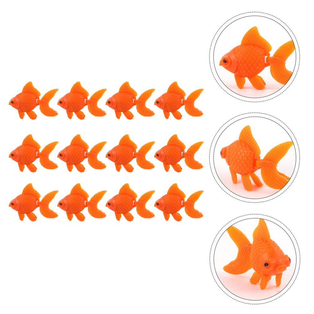 Balacoo 20pcs Realistic Floating Goldfish Toys for Aquarium Decor