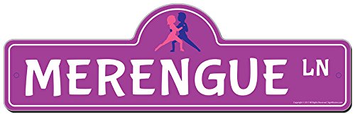 Funny Merengue Street Sign - Indoor & Outdoor Home Decor for Garage, Living Room, Bedroom, Office - Personalized Gift by SignMission - Perfect for Parties, Man Caves & Unique Wall Art