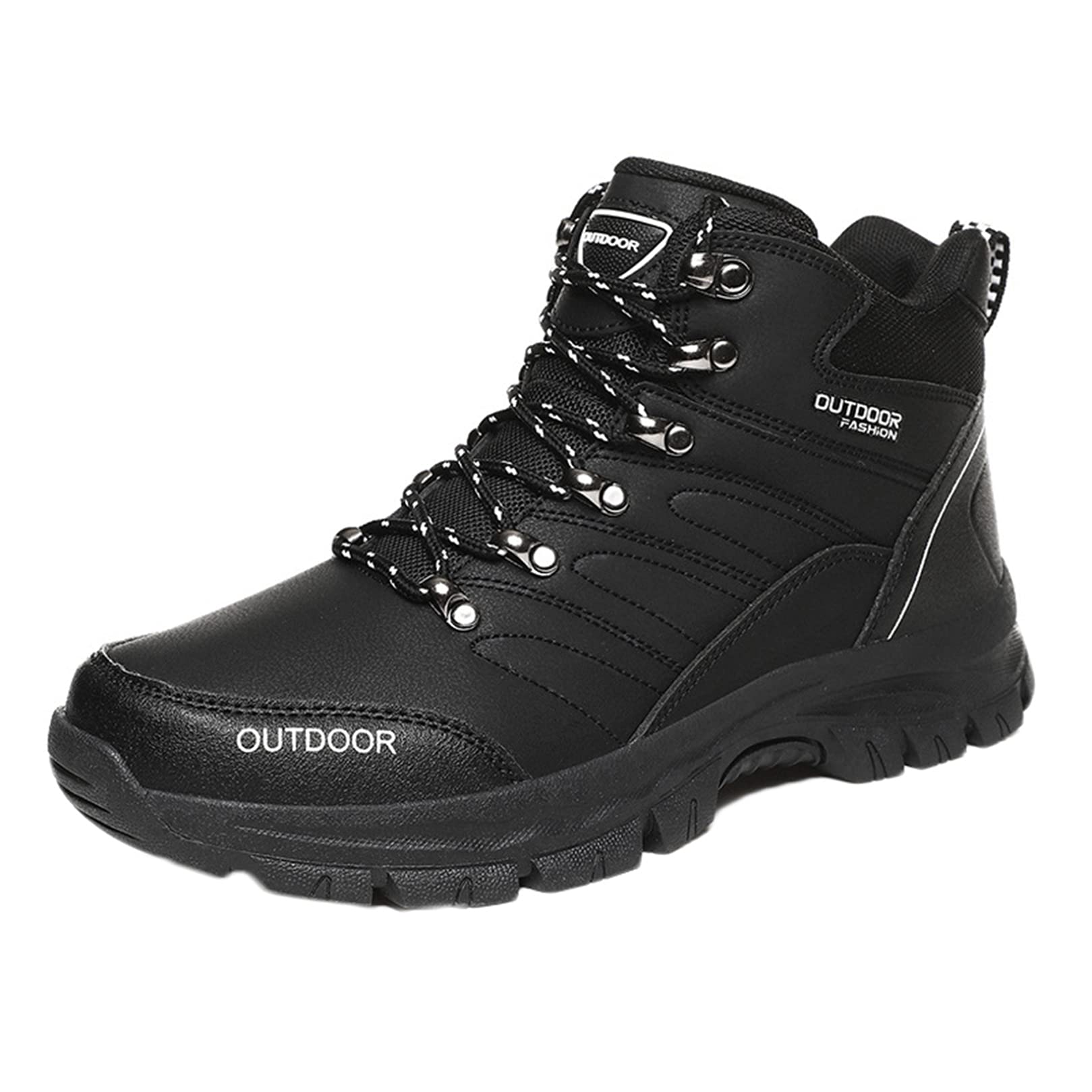 **Men's Waterproof Hiking Boots for Winter & Fall - Anti-Slip High Top Outdoor Shoes for Trail Running, Walking & Travel - Windproof Lace-Up Ankle Boots for Men**    *(Perfect for Hiking, Camping, Backpacking & Everyday Outdoor Adventures)*