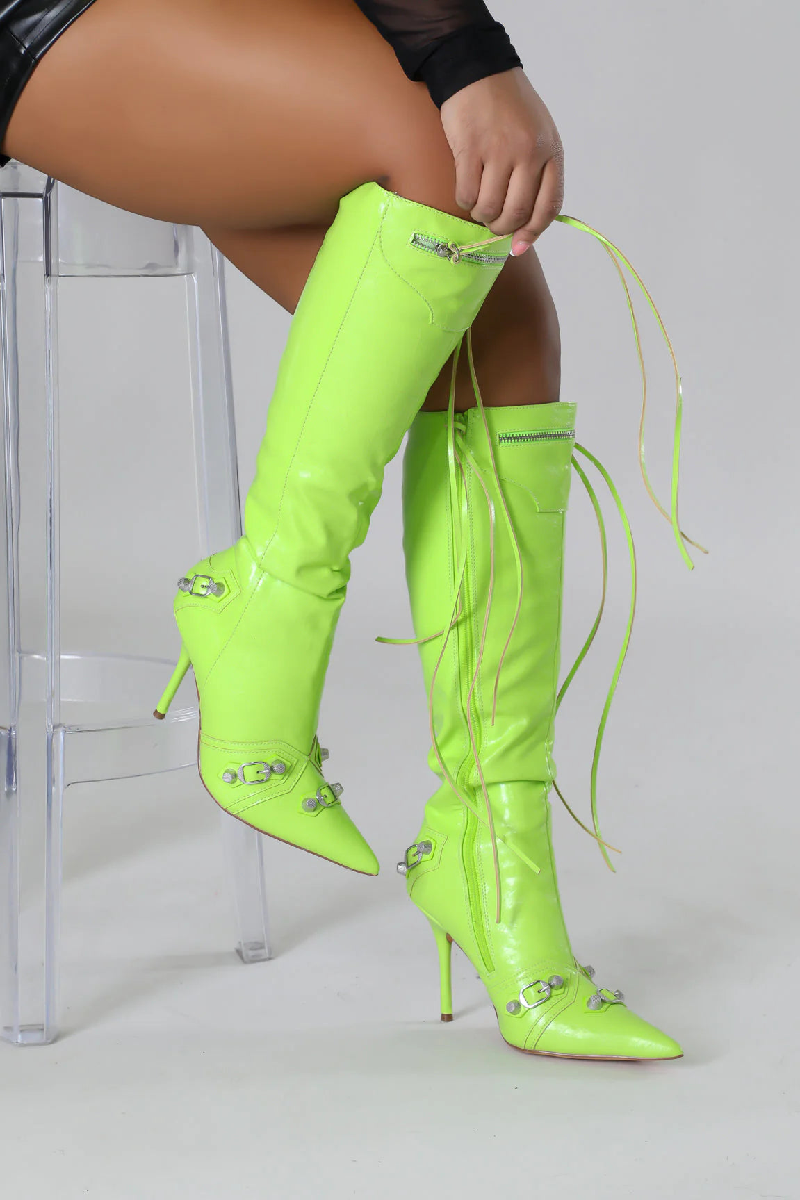 Bella Boots Lime Green Women's Ankle Boots - Waterproof & Comfortable for Fall/Winter Fashion, Outdoor Hiking, and Casual Wear