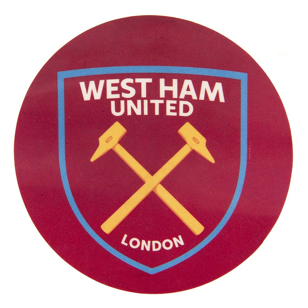 West Ham United Crest Car Sticker - Premium Vinyl Decal for Cars, Windows & Laptops - Show Your Team Pride at Games, Work & Travel