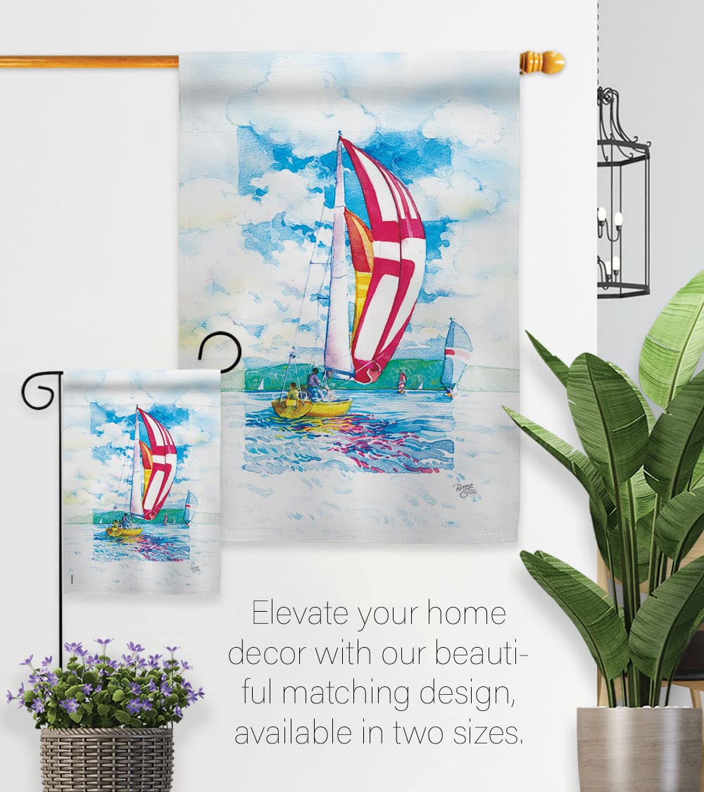 Sailboat Decorative House Flag Set 28