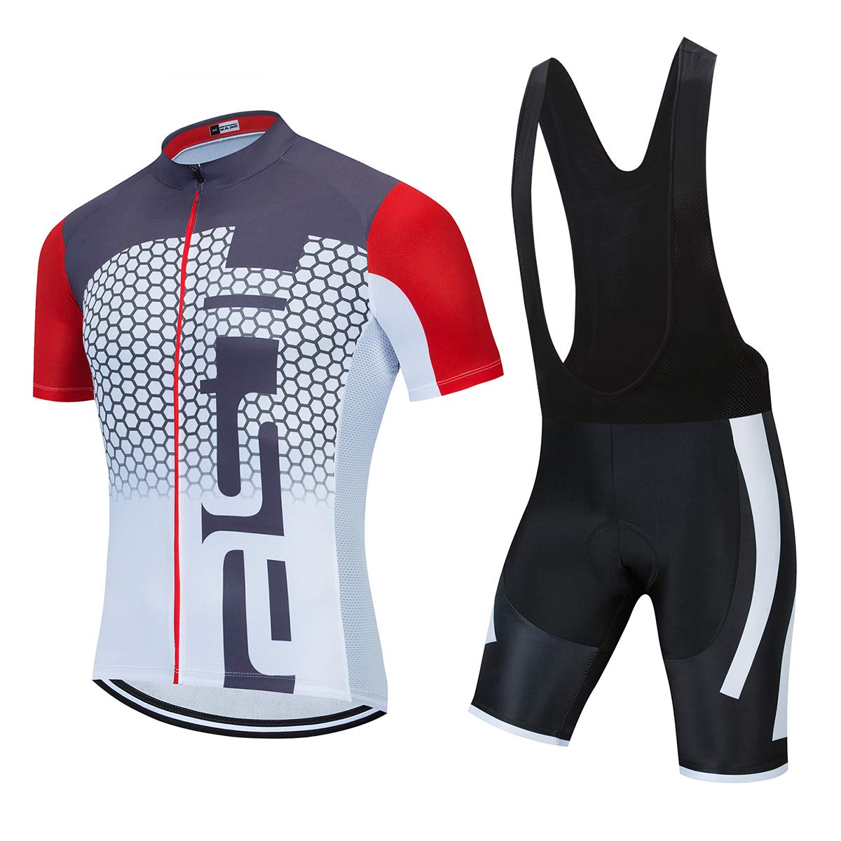 **Men's Cycling Jersey Set - Breathable Short Sleeve Bike Jersey & Padded Shorts for Mountain & Road Biking - Perfect for Summer Training & Outdoor Sports**