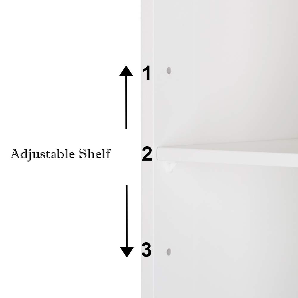 White 4-Drawer Wooden Bathroom Storage Cabinet Organizer - Space-Saving Vanity Organizer for Makeup, Toiletries & Towels - Perfect for Bathroom, Bedroom & Office Organization