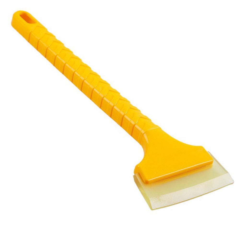 ExhilaraZ Portable Snow Shovel & Ice Scraper - Ergonomic Plastic Grip for Cars, Trucks & SUVs - Heavy Duty Winter Car Cleaning Tool (Yellow) - Perfect for Snow Removal, Windshield Cleaning & Vehicle Maintenance