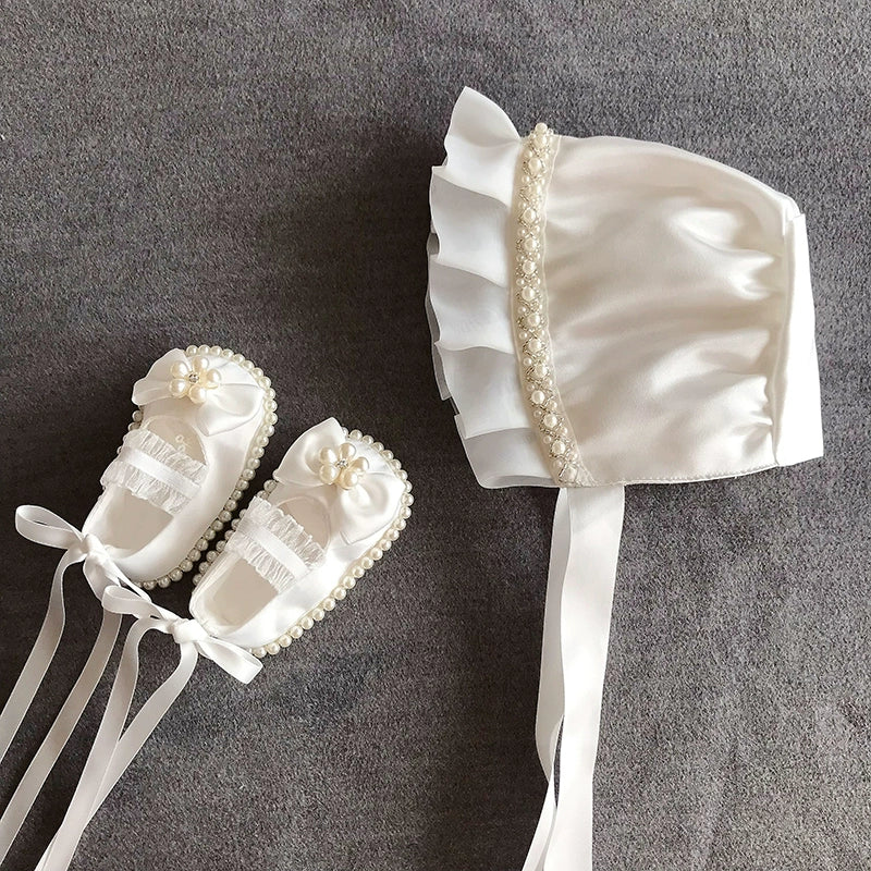 Baby Girl Birthday Princess Shoes and Hat Set - Cute Toddler Party Outfit for 1st Birthday, Photo Shoots & Special Occasions