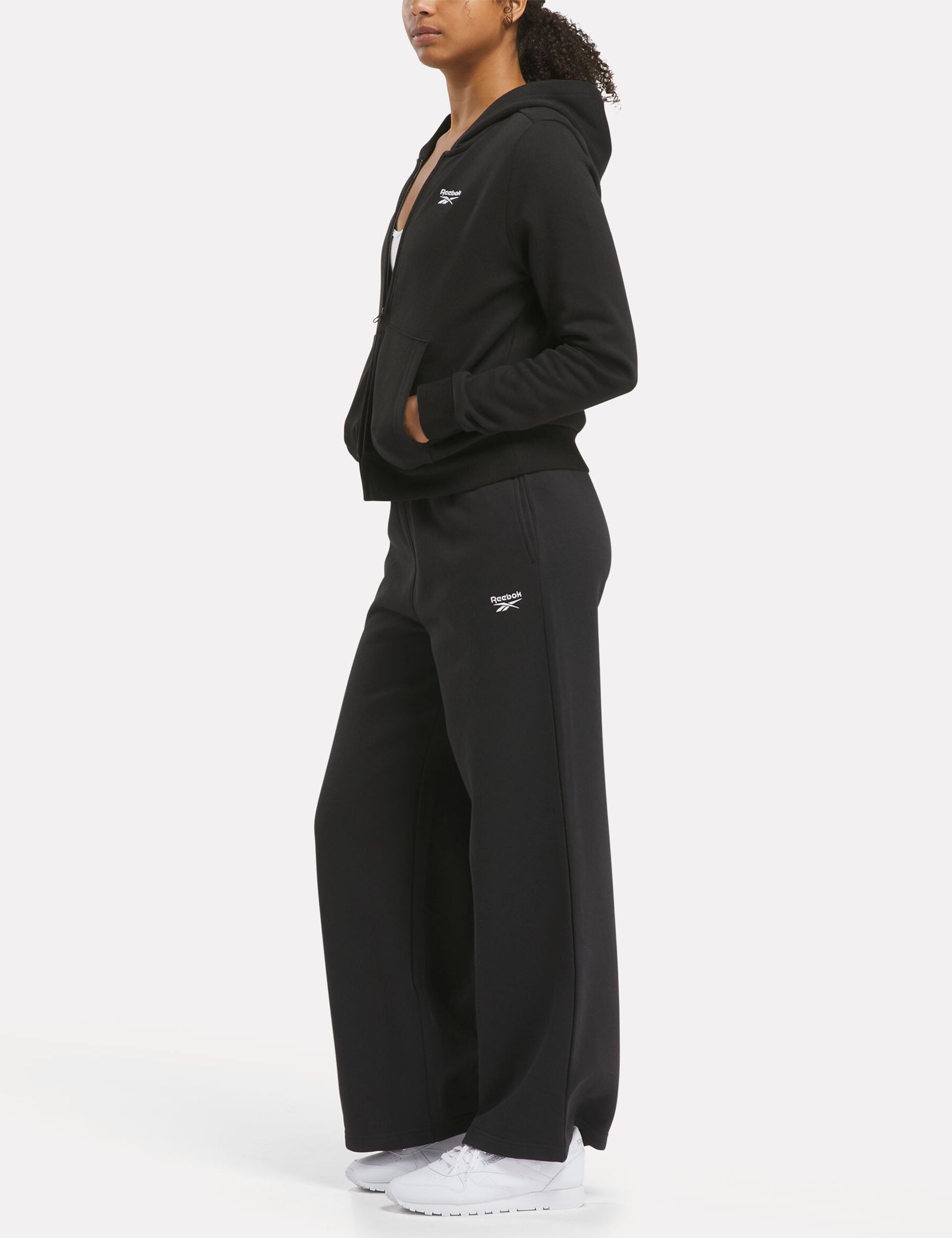 Identity Fleece Wide Leg Pants for Women - Soft & Comfortable Winter Lounge Pants in Black | Perfect for Home, Yoga & Casual Wear