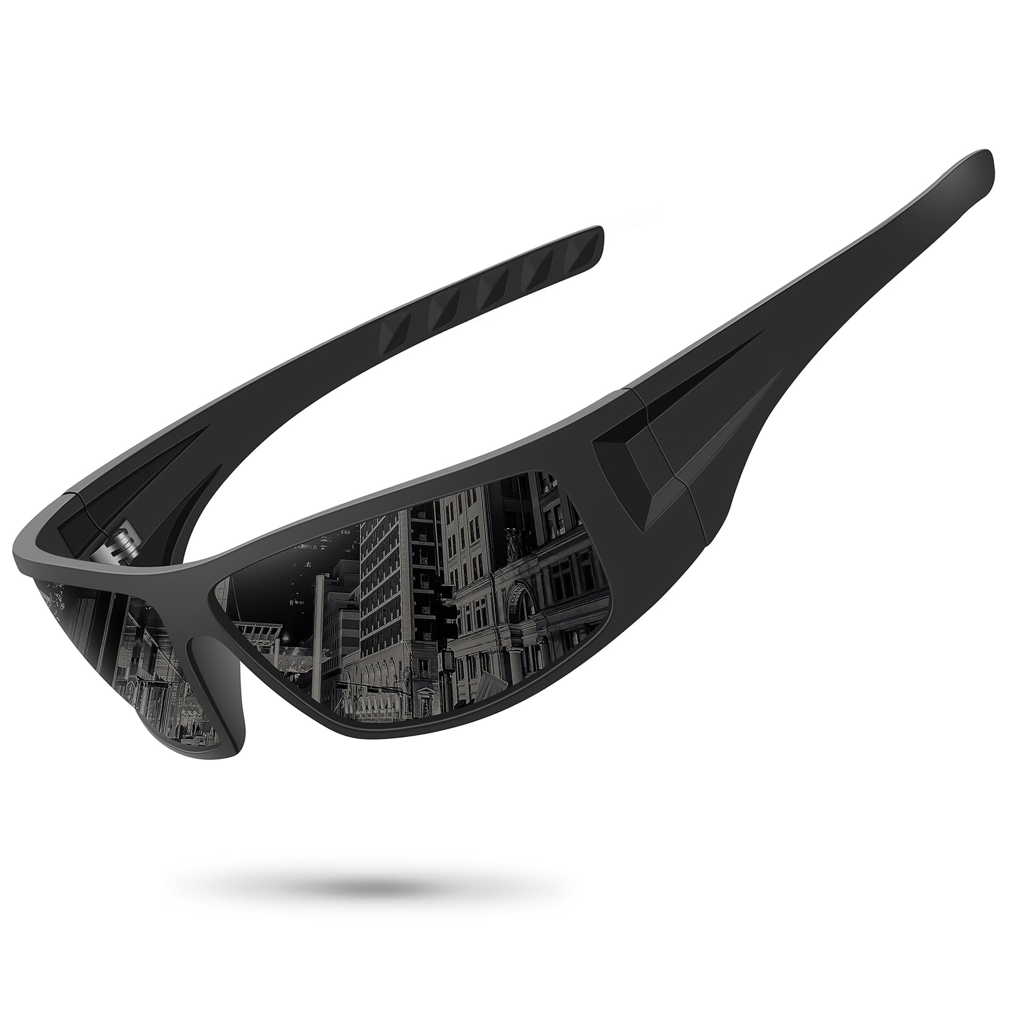 Polarized Sports Sunglasses for Men & Women - Unbreakable UV400 Protection Wrap Around Sunglasses for Cycling, Fishing, Running & Outdoor Activities