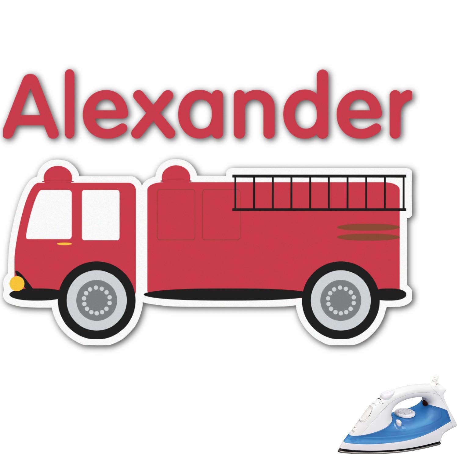 Custom Firetruck Iron-On Transfer - Personalized 9