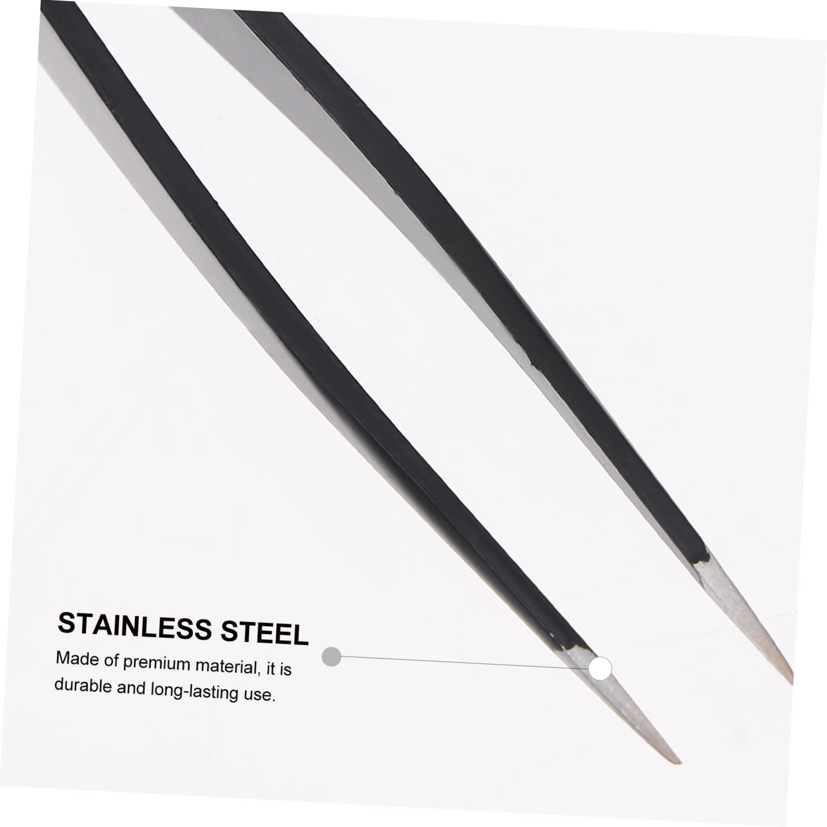Beavorty 6pcs Stainless Steel Eyelash Tweezers Set - Professional Precision Eyebrow Tweezers for Lash Extensions, Makeup & Eyebrow Shaping - Perfect for Salon, Home Use & Travel Beauty Kit