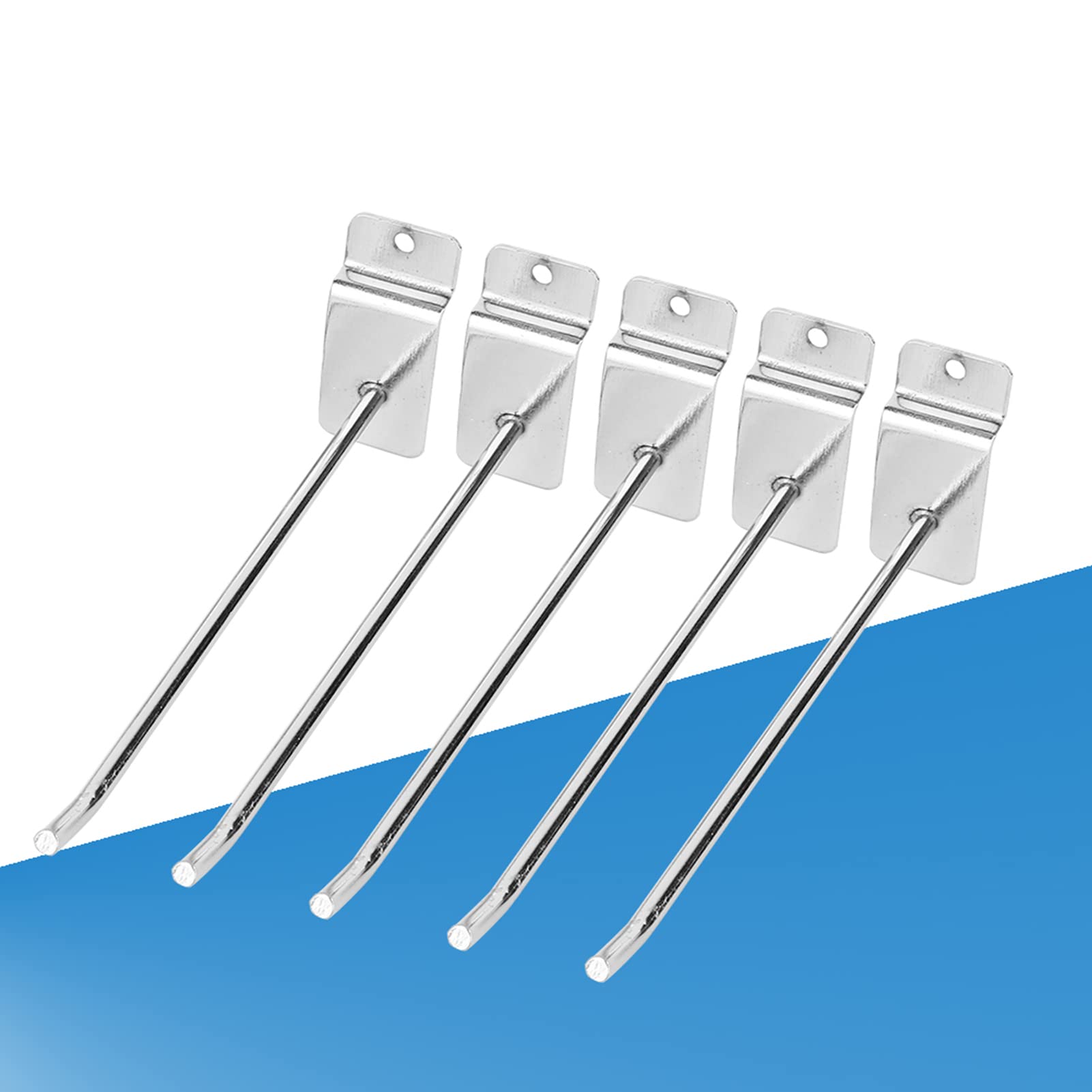 25pcs 6 Inch Slatwall Hooks for Retail Display & Garage Organization - Heavy Duty Wall Panel Hooks for Shop Shelves, Product Carriers & Storage Solutions - Perfect for Store Fixtures, Home Garage & Retail Space Organization
