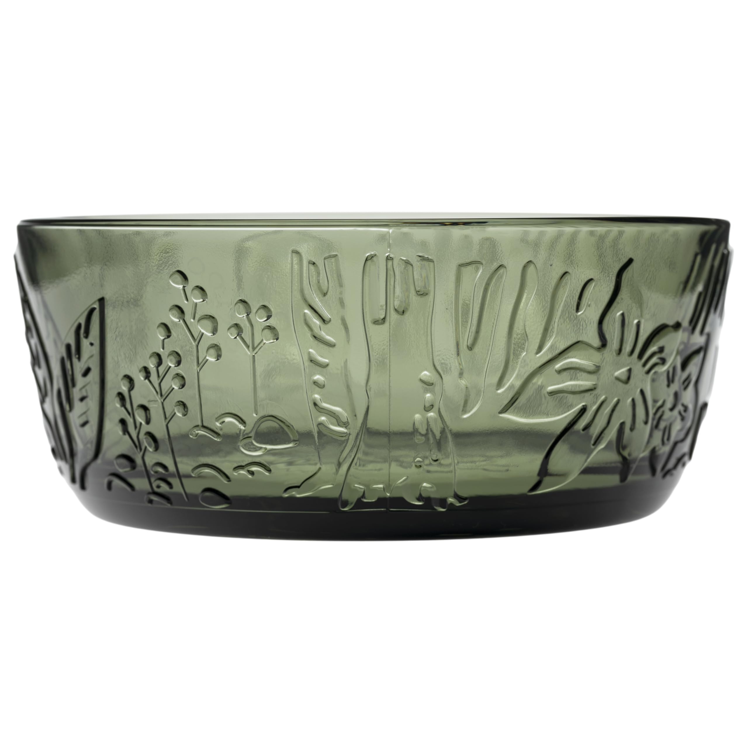 Moomin Arabia Glass Bowl 11.8oz (350ml) Pine Green - Microwave & Dishwasher Safe for Cereal, Soup, Salad, Dessert Serving