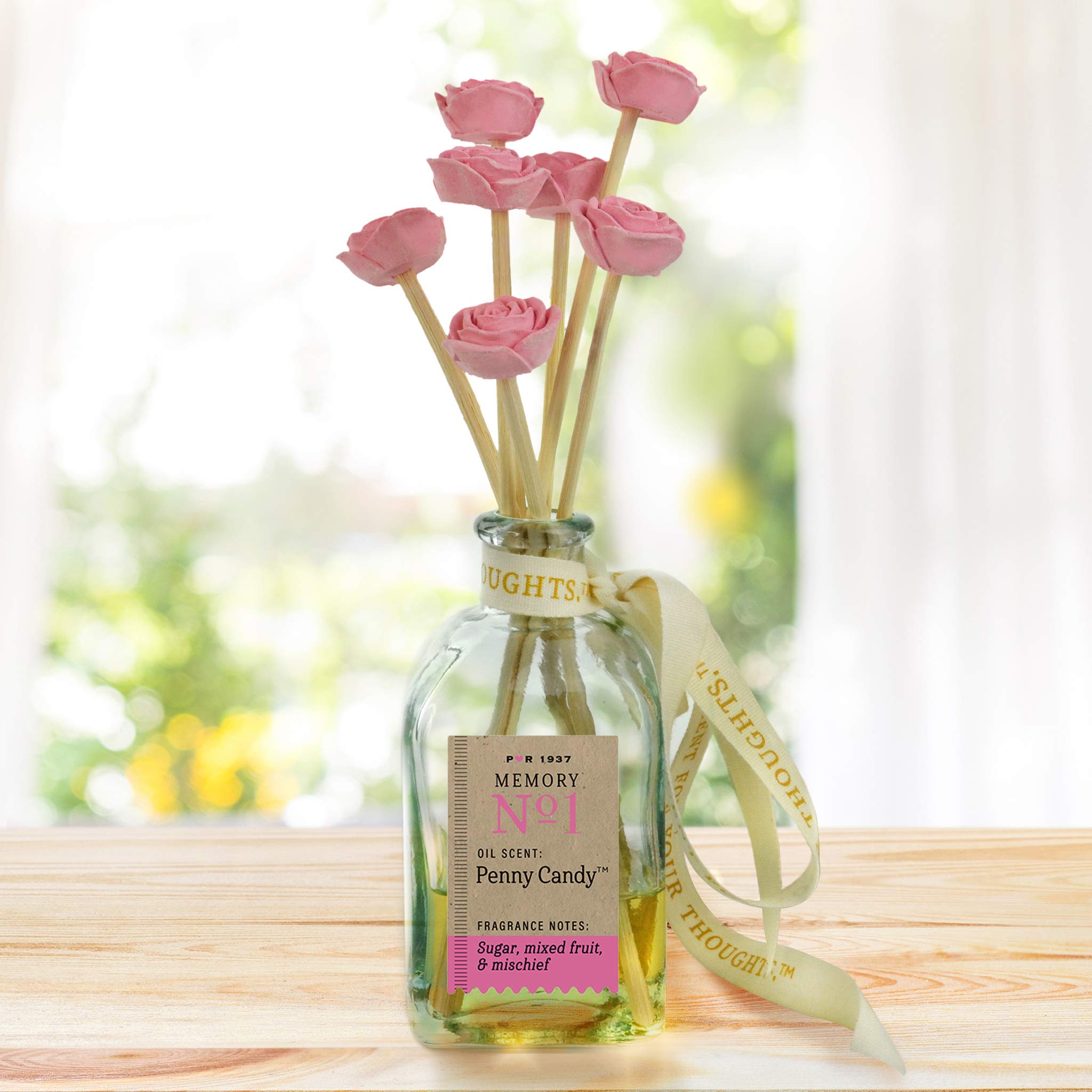 Penny & Rose Ceramic Rose Essential Oil Diffuser - Aromatherapy Scented Home Decor for Relaxation, Bedroom, Office & Spa | Penny Candy Fragrance Oil