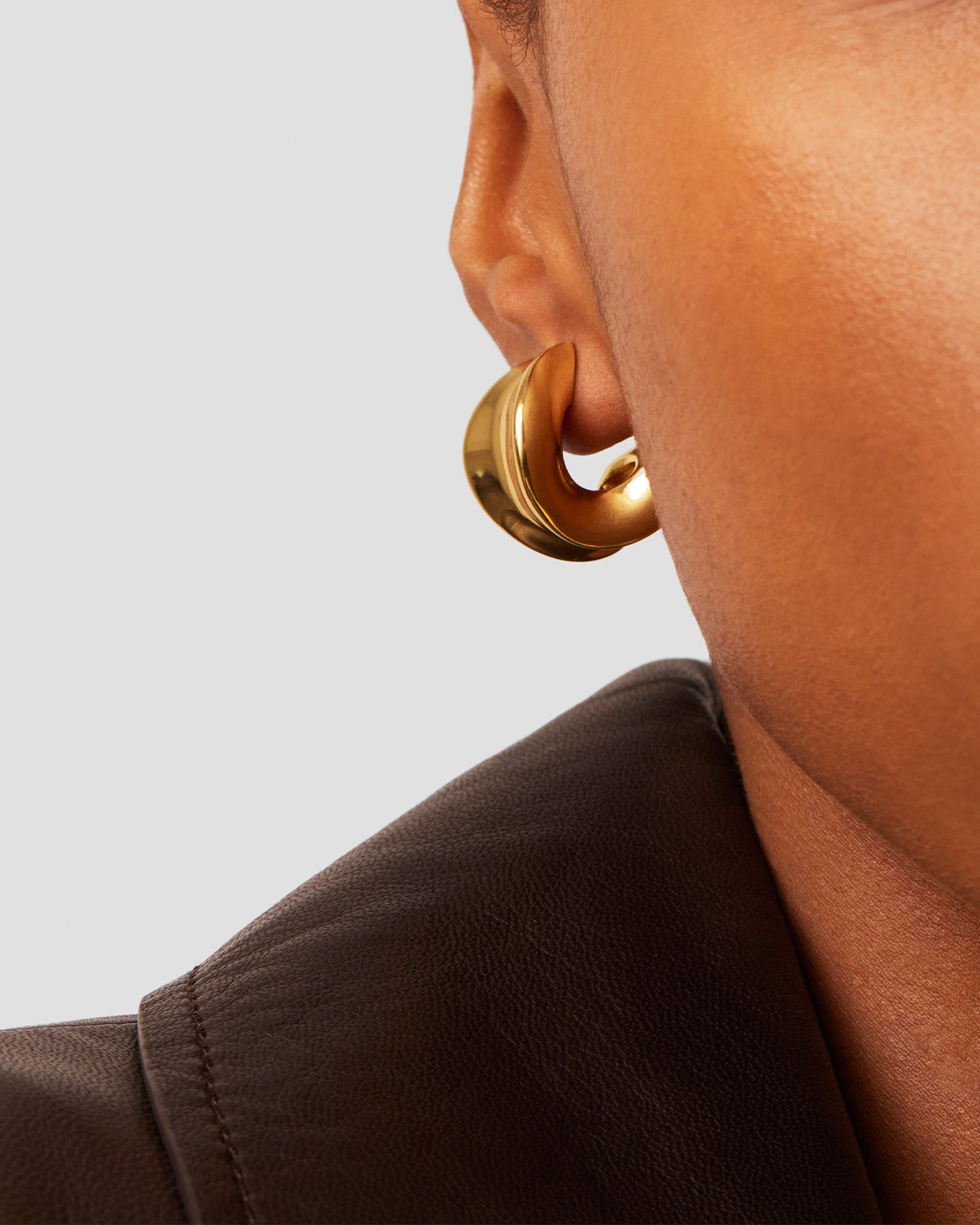 Chunky Doune Hoops - Trendy Gold Plated Statement Earrings for Women | Perfect for Parties, Weddings & Everyday Wear