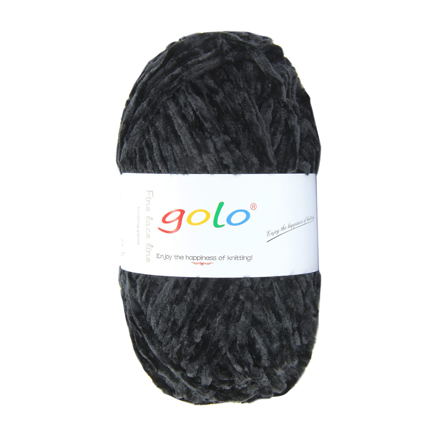 Soft Chenille Yarn for Baby Blankets | 3.5 oz Hand Knitting Yarn | Ultra Plush Chenille Yarn for Crochet & DIY Projects (3.0oz, Black) - Perfect for Baby Blankets, Scarves, and Home Decor
