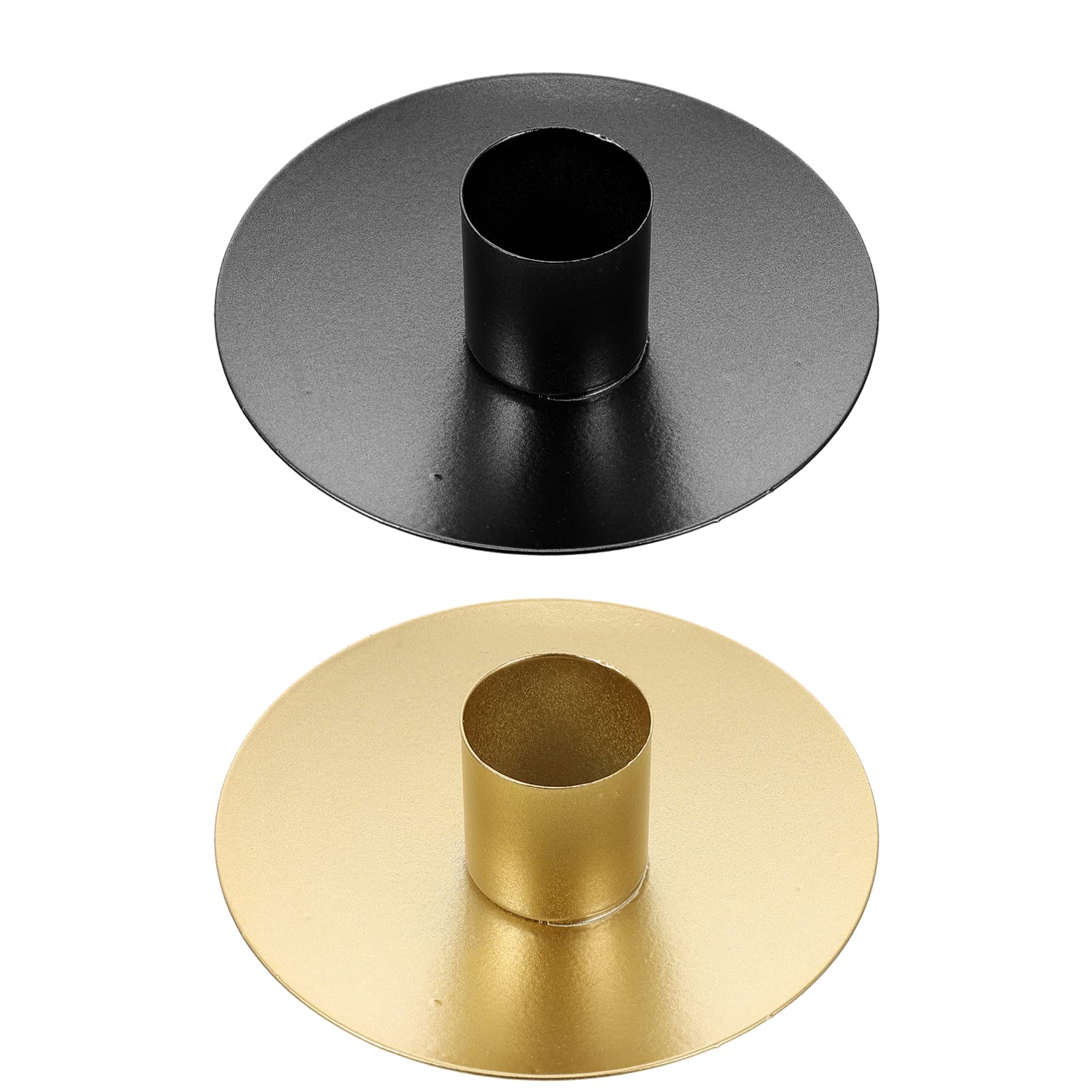 Garneck Black Taper Candle Holders Set of 2 - Modern Classic Candlesticks for Dining Table & Living Room Decor - Perfect for Romantic Dinners, Wedding Centerpieces & Home Ambiance Lighting
