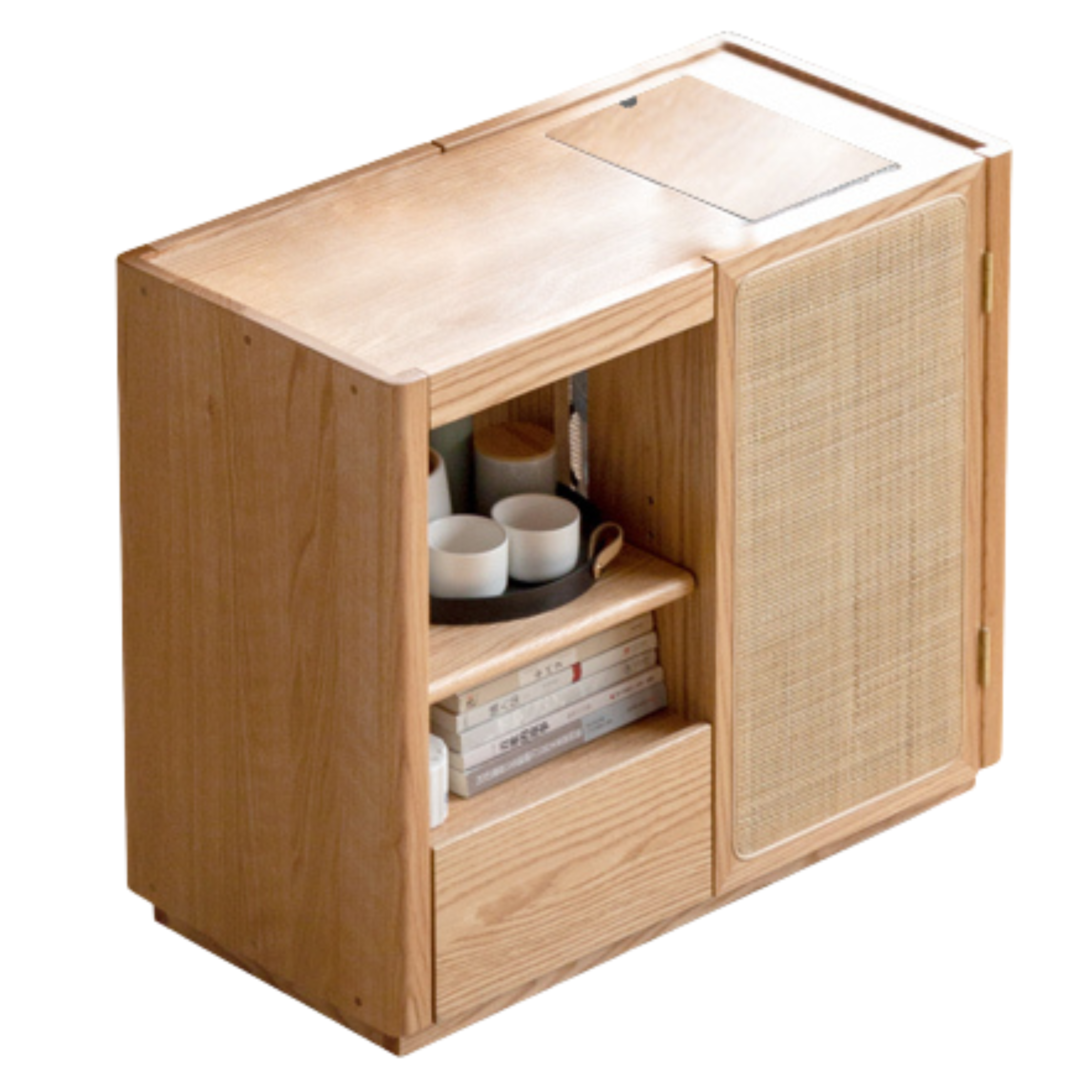 29.5х13.7х24.8 inch / 75х35х63сm / Natural wood color / Oak wood tea cabinet (without tea maker)